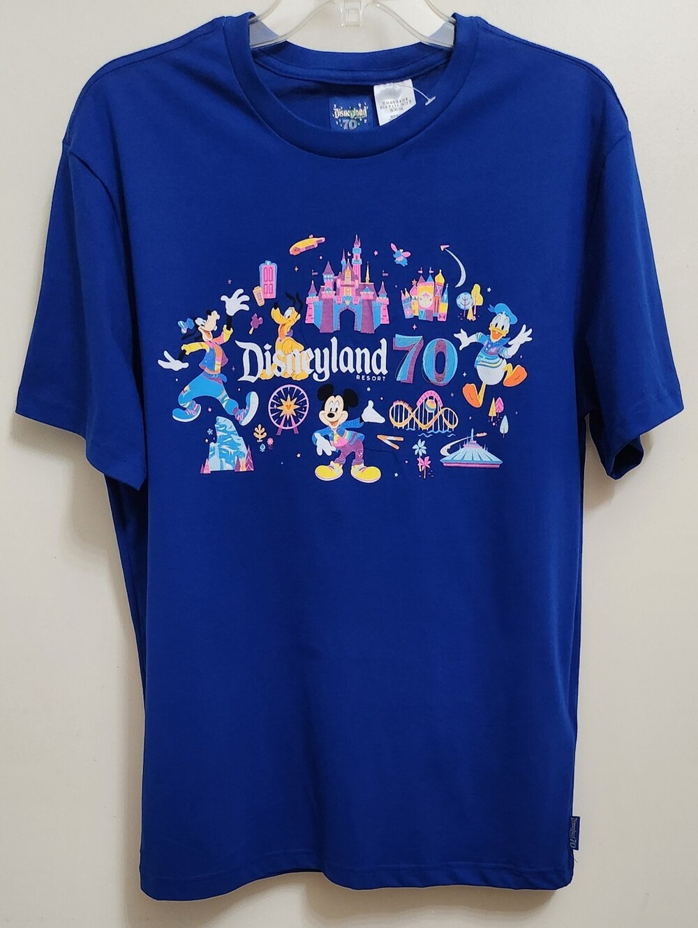 **NEW** Disneyland Resort 70 Years Celebration Anniversary Shirt Med Blue/Purple